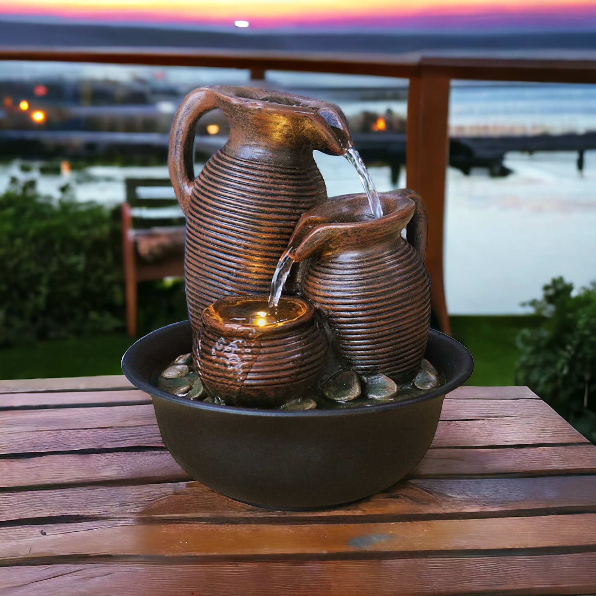 Fontaine Zen double vase