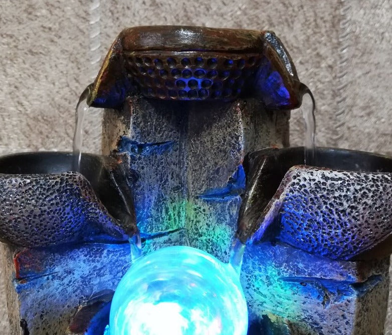 Fontaine Japonaise Lumière bleu - Fontaine Raffinée -